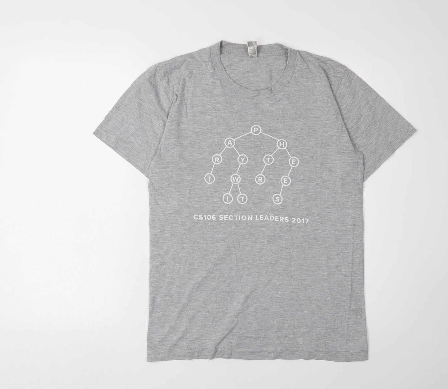 American Apparel Grey T-Shirt, Unisex S, Casual Basic