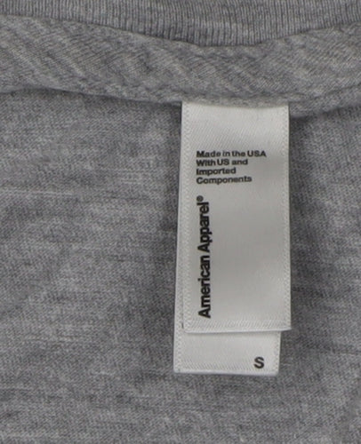 American Apparel Grey T-Shirt, Unisex S, Casual Basic