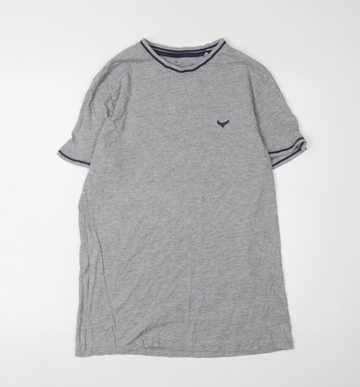 Threadbare Men's Grey Crew Neck T-Shirt M