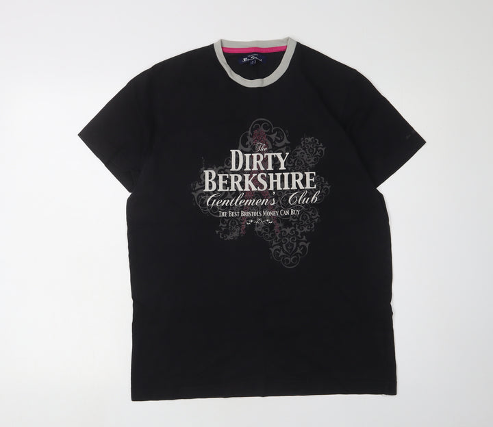 Ben Sherman Unisex Black T-Shirt - L, Classic Style