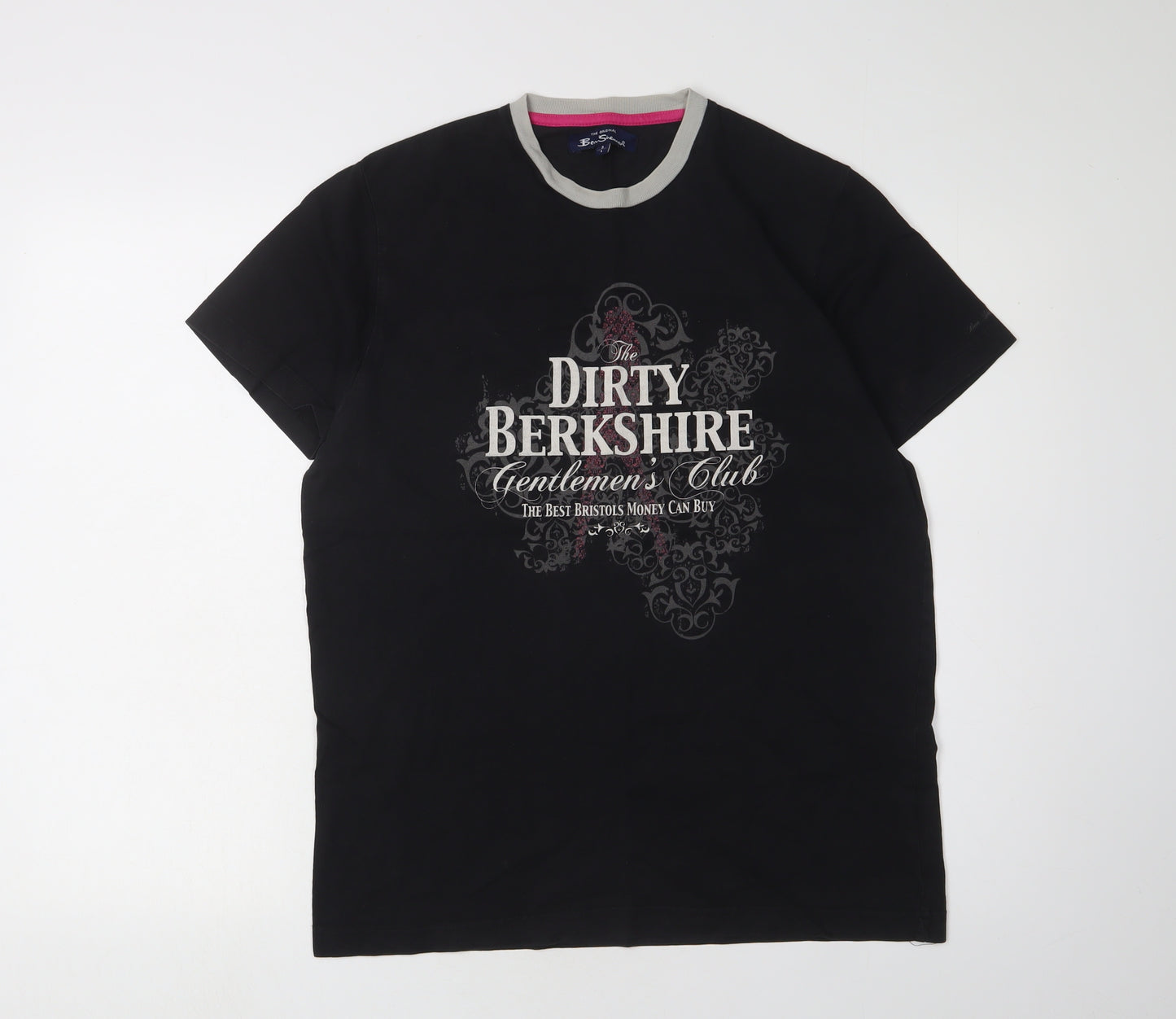 Ben Sherman Unisex Black T-Shirt - L, Classic Style