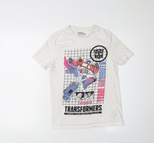 Transformers Boys White Graphic T-Shirt 11-12 Years