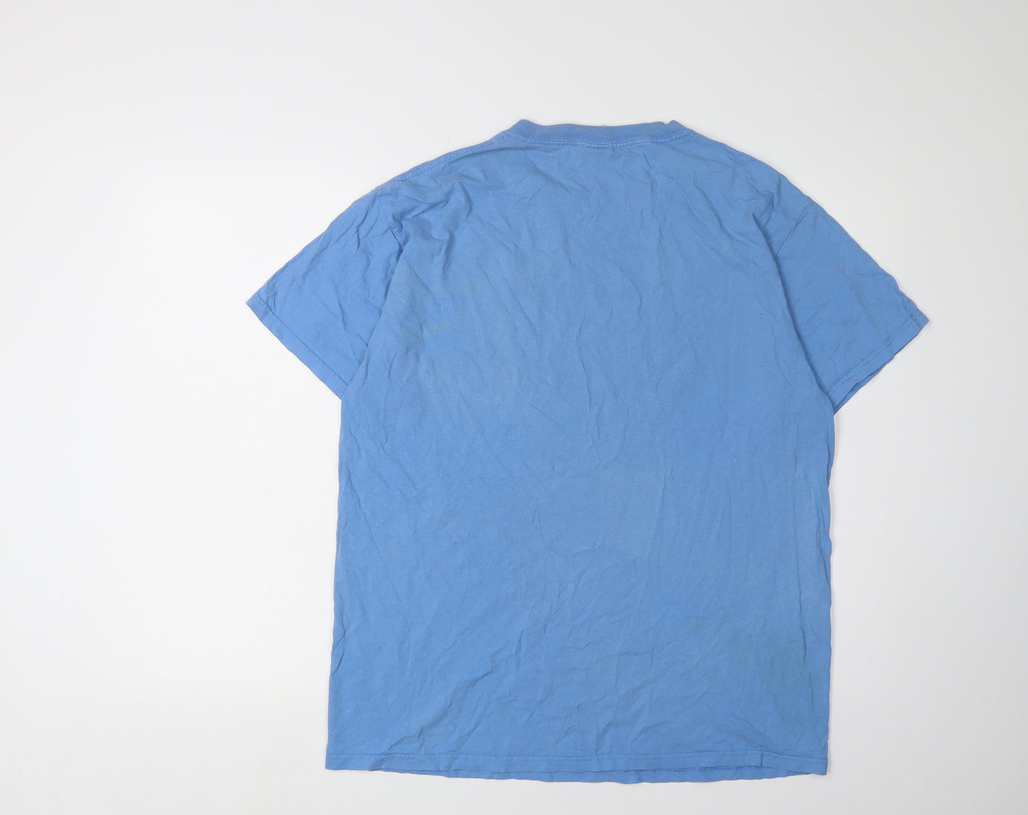 DC Comics Originals Women's L Blue T-Shirt with Superheroes