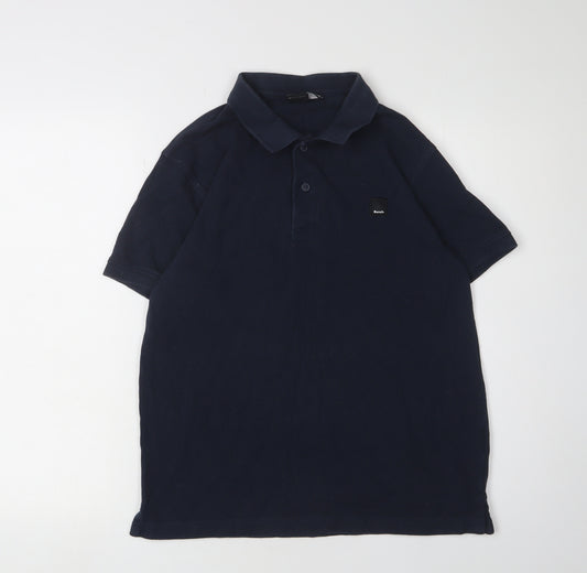 Bench Men's Blue Polo Shirt Size M Cotton Casual