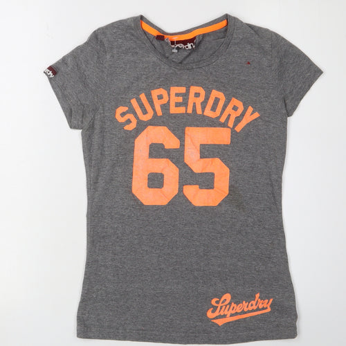 Superdry Women's XS Grey Crew Neck T-Shirt