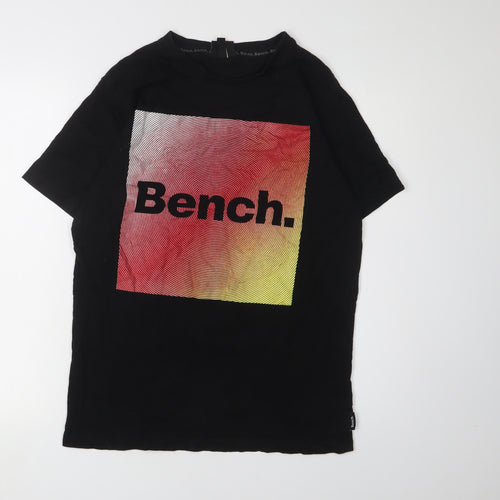 Bench Black Graphic T-shirt Size L