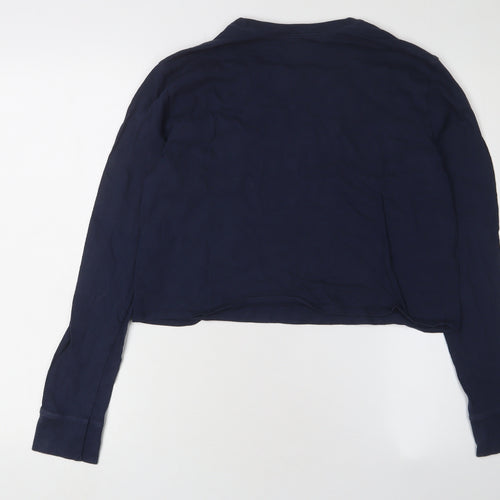 Hollister Women’s Blue Cropped T-Shirt, XS