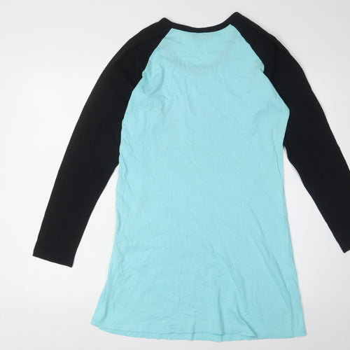 AVAC Fashion Women's Blue Black T-Shirt Dress L