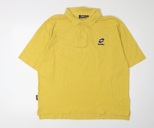 Lotto Men's Yellow Medium Polo Shirt