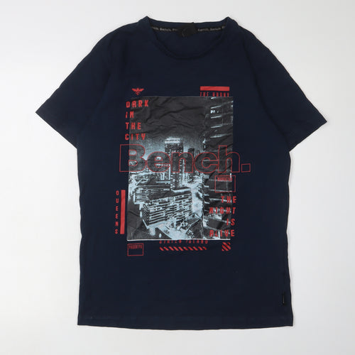 Bench Men's Blue Graphic T-shirt size L