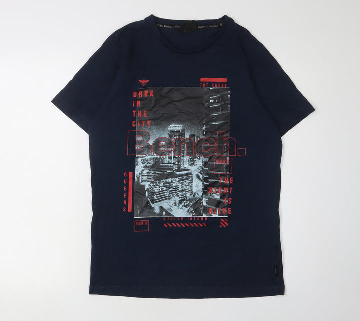 Bench Men's Blue Graphic T-shirt size L