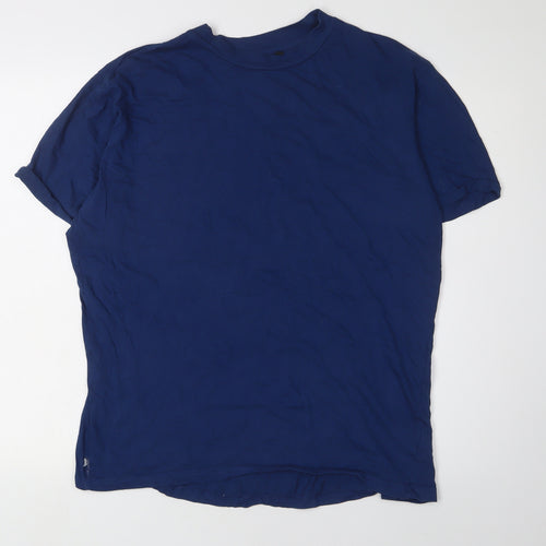 Brave Soul Men's Blue Crew Neck T-Shirt, Size M