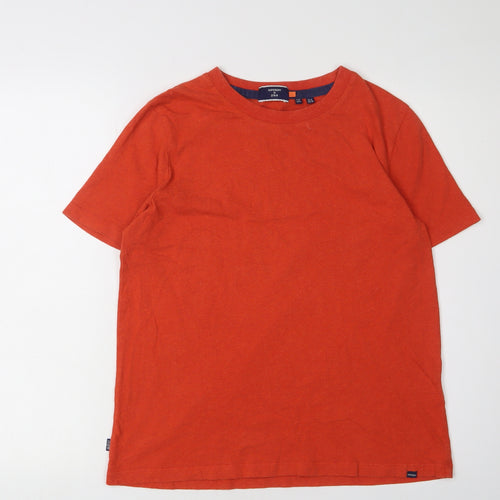 Superdry Women's Red Cotton T-Shirt Size 8 Casual