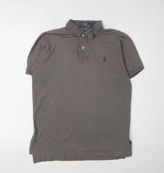 Polo Ralph Lauren Men's Brown S Cotton Polo Shirt