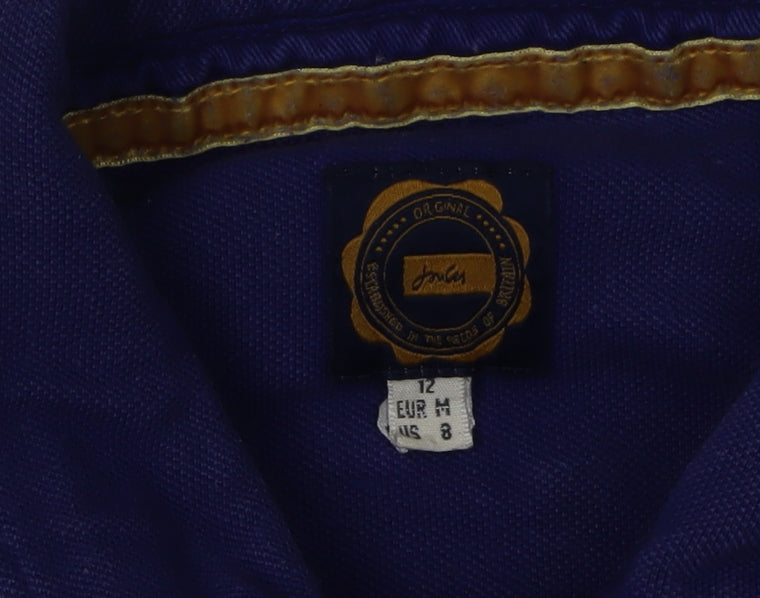 Joules Women's Blue Polo Shirt, Size 12, Embroidered Team GBR