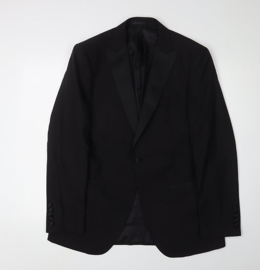 Marks and Spencer Men's Black Wool Tuxedo Jacket 40R