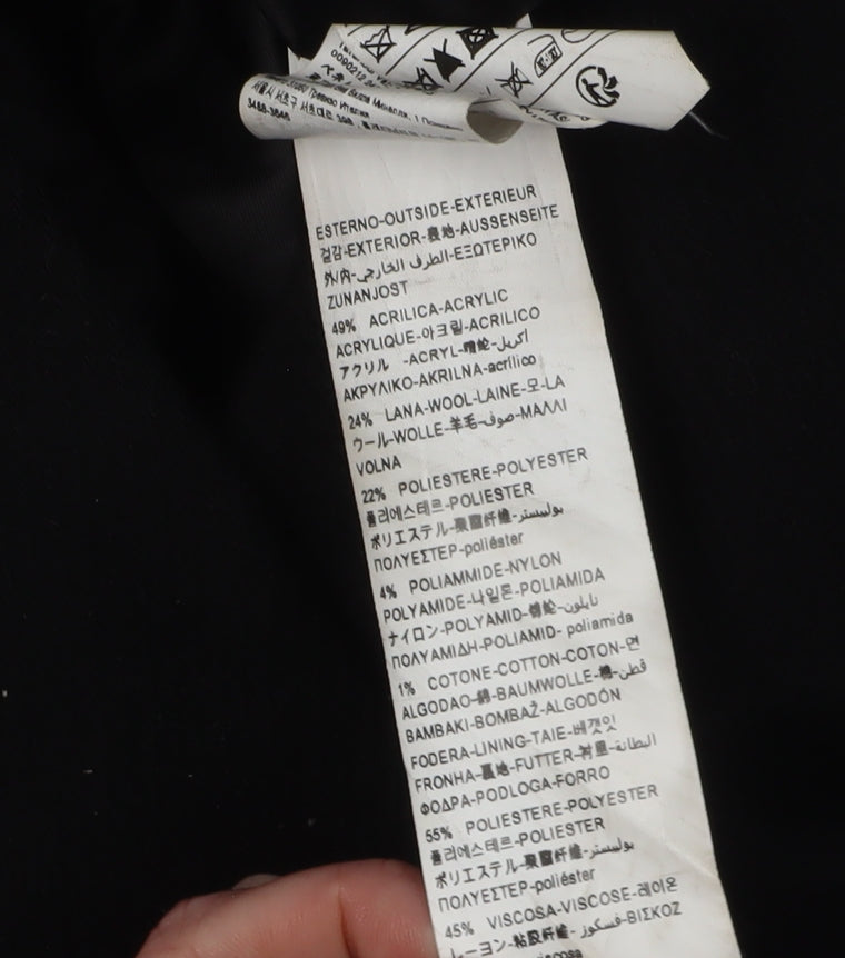 Benetton Men's Black Blazer, Size 40R, Formal Wear