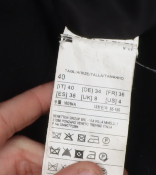 Benetton Men's Black Blazer, Size 40R, Formal Wear