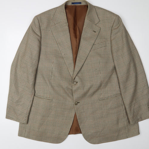Mansize Men's Brown Tweed Blazer 50R Classic Check