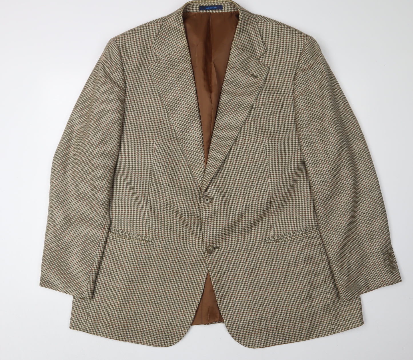 Mansize Men's Brown Tweed Blazer 50R Classic Check