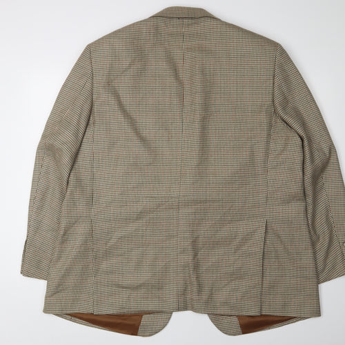 Mansize Men's Brown Tweed Blazer 50R Classic Check