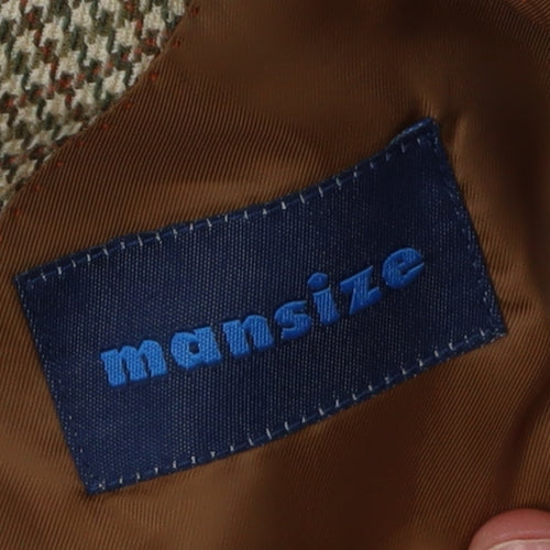 Mansize Men's Brown Tweed Blazer 50R Classic Check