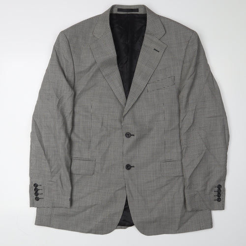 Marks and Spencer Men's Black Check Blazer 42R