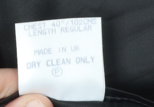 David Moss Men's Black Tuxedo Jacket Shawl Lapel 40R