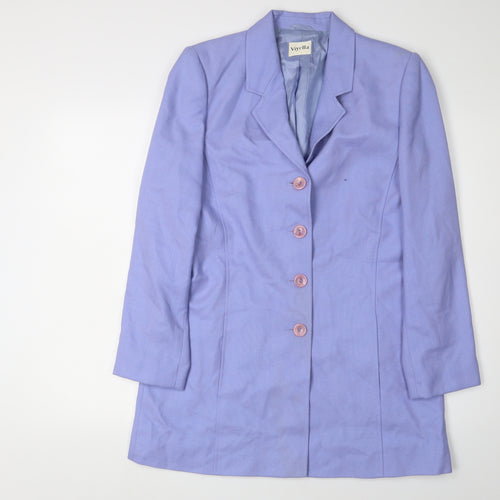 Viyella Women's Purple Long Suit Jacket Size 12