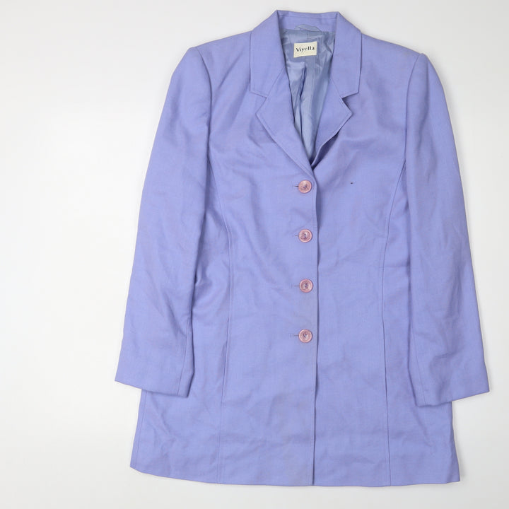 Viyella Women's Purple Long Suit Jacket Size 12