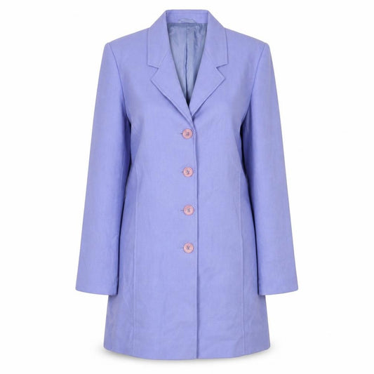 Front view of Viyella Women's Purple Long Suit Jacket, size 12