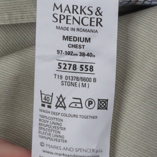 Marks and Spencer Men's Beige Blazer 38-40R Casual