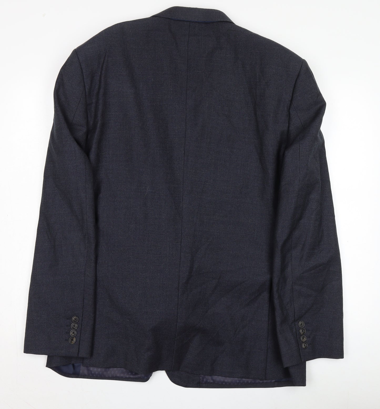 Marks and Spencer Men's Blue Check Blazer 46S