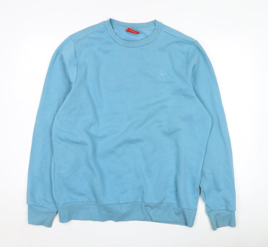 Slazenger Men's Blue Crew Neck Pullover Sweatshirt - M