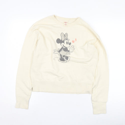 Uniqlo Women's Ivory Minnie Mouse Graphic Sweatshirt XS