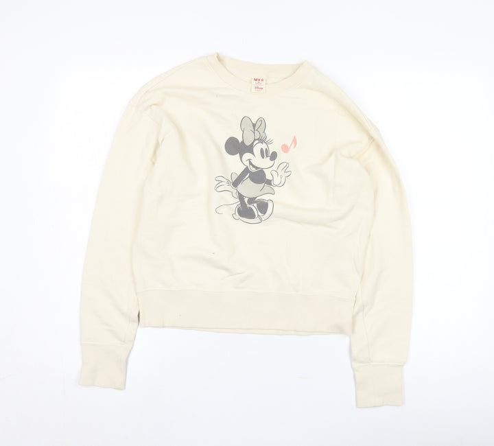 Uniqlo Women's Ivory Minnie Mouse Graphic Sweatshirt XS
