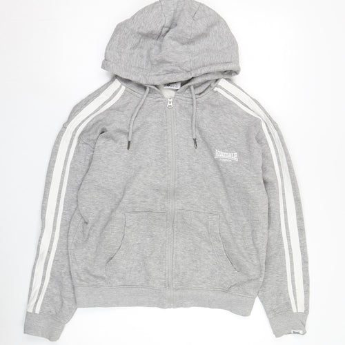 Lonsdale Men's Grey Full Zip Hoodie Size S