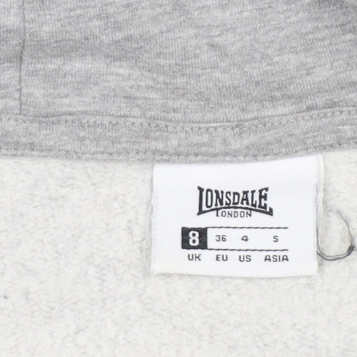 Lonsdale Men's Grey Full Zip Hoodie Size S