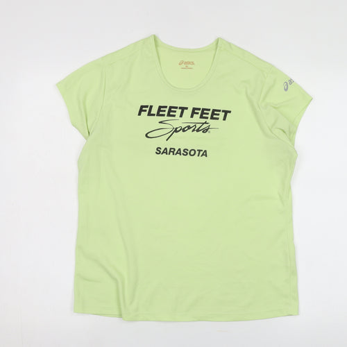 ASICS Unisex Green Basic T-Shirt XL Sportswear