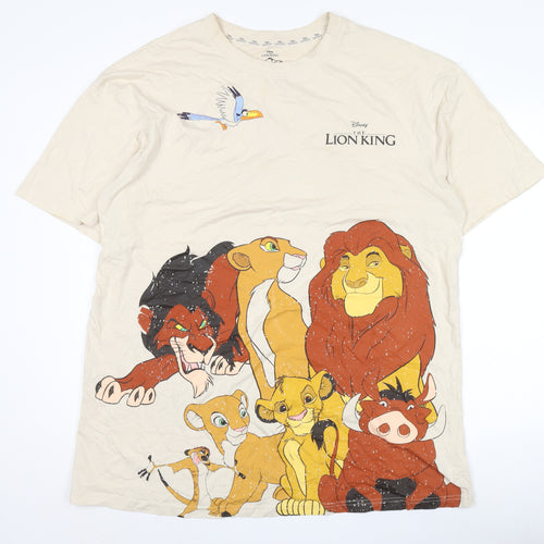 Disney Lion King Beige Men's Graphic T-Shirt M