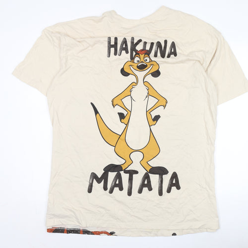 Disney Lion King Beige Men's Graphic T-Shirt M