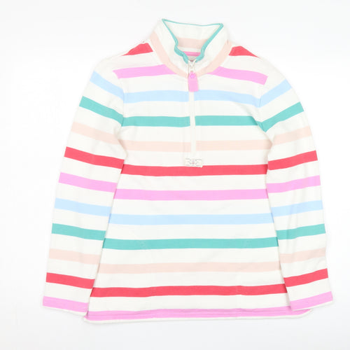 Joules Women's Multicoloured Stripe Pullover Hoodie, UK 10