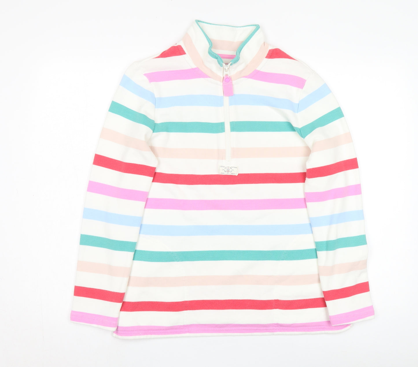 Joules Women's Multicoloured Stripe Pullover Hoodie, UK 10