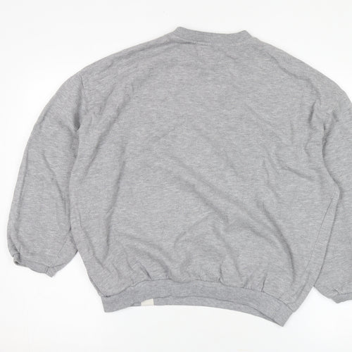 Pull & Bear Grey USA Logo Sweatshirt Unisex S Casual