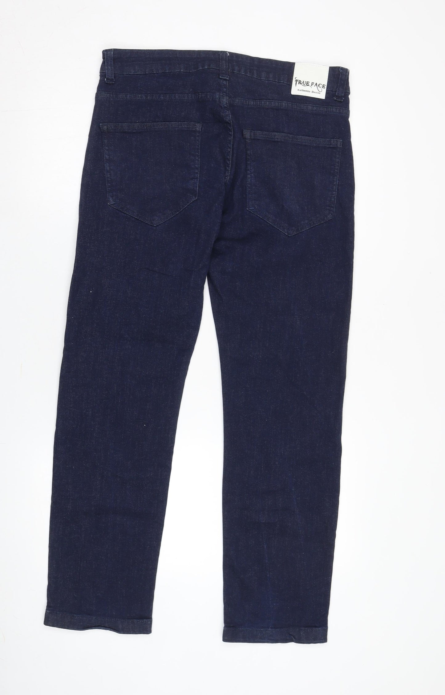 True Face Men's Slim Blue Denim Jeans 34 Waist