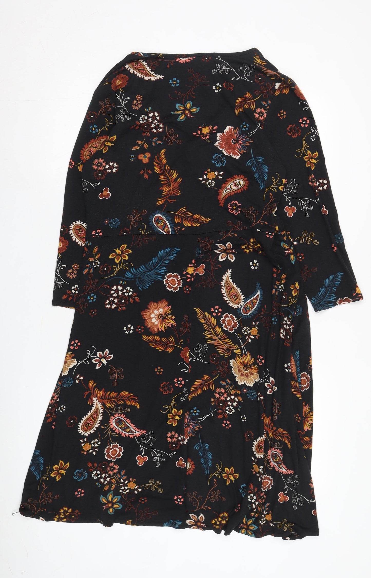 Principles Women's Black Floral Shift Dress UK 16