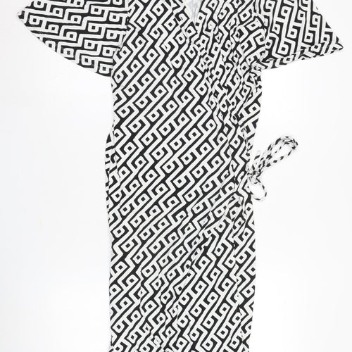 Everyday Women's Geometric Wrap Dress, Size 18