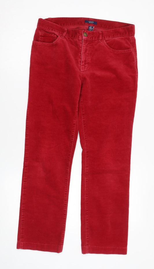 Chaps Women's Red Corduroy Straight Trousers