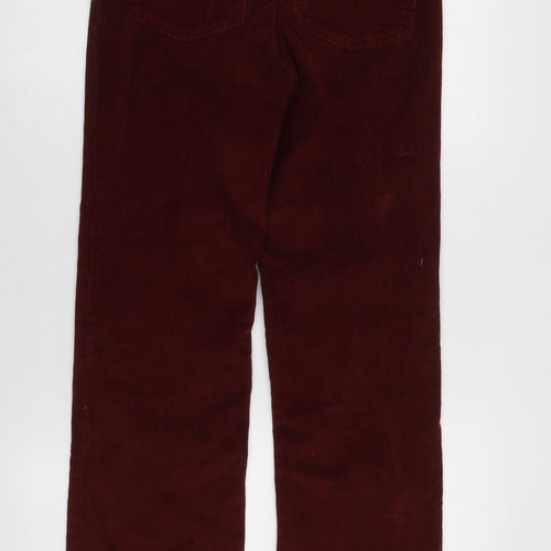 Fat Face Women's Red Corduroy Trousers, Size 6, Regular Fit