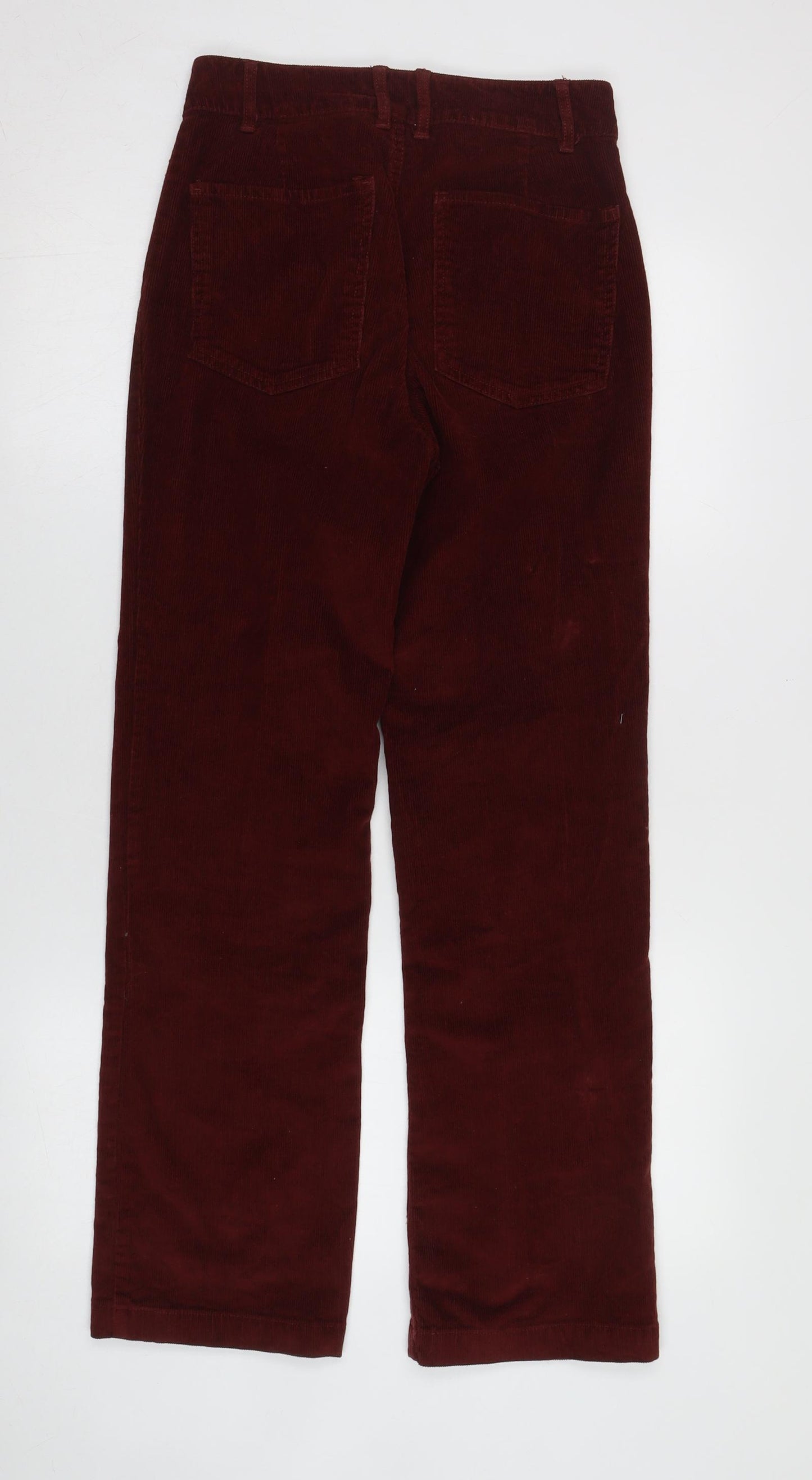 Fat Face Women's Red Corduroy Trousers, Size 6, Regular Fit